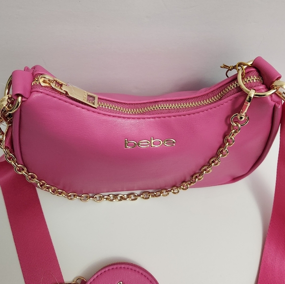 🆕️⬇️🎉HOST PICK🎉 bebe Pink Mara Nylon Crossbody Bag With Coin Purse - Picture 11 of 15